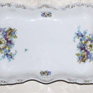 Eagle China Austria Porcelain Serving Platter | Scalloped and Embossed